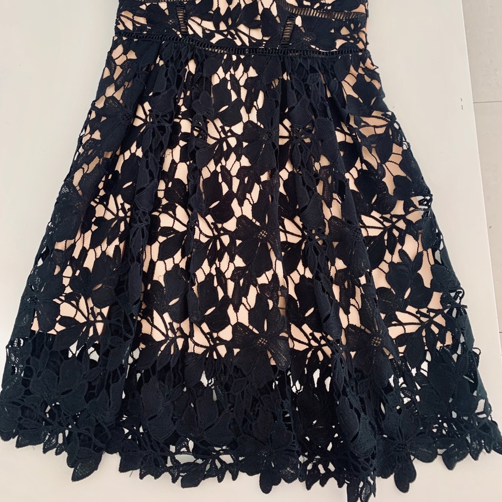 Romeo & Juliet Couture Crochet Lace Mini Dress